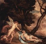 Antoine van Dyck - Peintures - Amour et Psyché