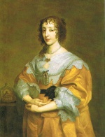 Anthonis van Dyck - Bilder Gemälde - Henrietta Maria von Frankreich