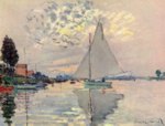 Claude Monet  - paintings - Segelboot in Le Petit Gennevilliers