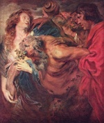 Antoine van Dyck  - Peintures - Silèn ivre