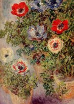 Claude Monet  - paintings - Stillleben mit Anemonen