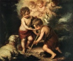 Bartolome Esteban Perez Murillo - Bilder Gemälde - Children with Shell