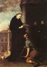 Bartolome Esteban Perez Murillo - Peintures - St Thomas de Villanueva distribuant l´aumône