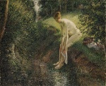 Camille  Pissarro  - paintings - Bather in the Woods