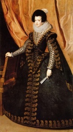 Diego Velazquez  - Bilder Gemälde - Queen Isabel, Standing