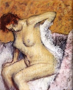 Edgar Degas  - paintings - After The Bath-3