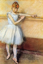 Hilaire Germain Edgar De Gas  - Peintures - Danseuse à la barre