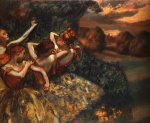 Hilaire Germain Edgar De Gas  - Peintures - Quatre danseurs