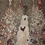 Gustav Klimt - Bilder Gemälde - Garten mit Hühnern