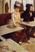 Edgar Degas  - Bilder Gemälde - The Absinthe Drinker