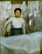 Edgar Degas  - Bilder Gemälde - Woman Ironing