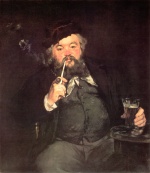 Edouard Manet  - Bilder Gemälde - A Good Glass of Beer