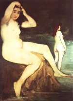 Edouard Manet  - Bilder Gemälde - Bathers on the Seine