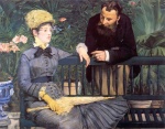 Edouard Manet  - Bilder Gemälde - In the Conservatory