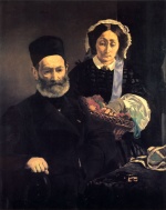 Edouard Manet  - Bilder Gemälde - M and Mme Auguste Manet