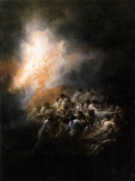 Francisco Jose de Goya  - Bilder Gemälde - Fire at Night