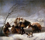 Francisco de Goya  - Peintures - La tempête de neige