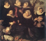 Frans Hals  - Bilder Gemälde - Family Portrait in a Landscape