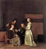 Gerhard ter Borch - Bilder Gemälde - The Visit