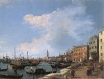 Canaletto  - Bilder Gemälde - Riva degli Schiavoni (Looking West)