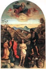 Giovanni Bellini - Bilder Gemälde - Baptism of Christ
