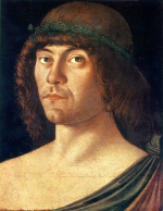 Giovanni Bellini - Bilder Gemälde - Portrait of a Humanist