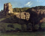 Gustave Courbet  - Bilder Gemälde - Bald Rock in the Valley of Ornans