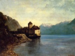 Gustave Courbet  - Bilder Gemälde - Chateau du Chillon