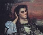 Gustave Courbet  - Bilder Gemälde - Portrait of Gabrielle Borreau