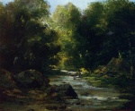 Gustave Courbet  - paintings - River Landscape