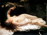 Gustave Courbet  - Peintures - Femme avec un perroquet