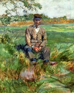 Henri de Toulouse Lautrec  - Bilder Gemälde - A Laborer at Celeyran