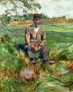 Henri de Toulouse Lautrec  - Bilder Gemälde - A Laborer at Celeyran