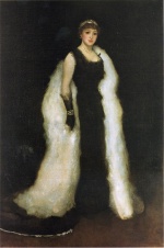 James Abbott McNeill Whistler - Bilder Gemälde - Arrangement in Black No 5 (Lady Meux)