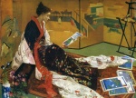 James Abbott McNeill Whistler - Peintures - Caprice en pourpre et or (le paravent doré)