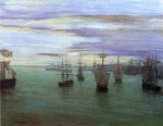 James Abbott McNeill Whistler - Bilder Gemälde - Crepuscule in Flesh Colour and Green (Valparaiso)