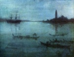 John William Waterhouse  - Bilder Gemälde - Nocturne in Blue and Silver (The Lagoon Venice)