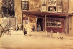 James Abbott McNeill Whistler  - Bilder Gemälde - The Shop - An Exterior