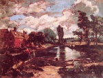 John Constable  - paintings - Flatford Mill from the Lock