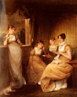 John Constable  - paintings - Ladies From The Family Of Mr William Mason Of Colchester