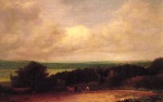 John Constable  - paintings - Landscape Ploughing Scene in Suffolk