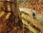 John Constable  - Peintures - Trois troncs d'arbres