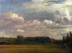 John Constable  - Peintures - Vue sur le presbytère depuis Bergholt House