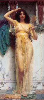 John William Godward  - Peintures - Le Miroir