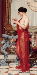 John William Godward  - Bilder Gemälde - The New Perfume