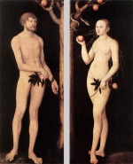 Lucas Cranach  - Bilder Gemälde - Adam and Eve