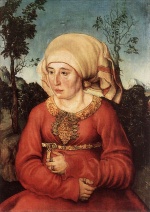 Lucas Cranach  - Bilder Gemälde - Portrait of Frau Reuss
