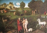 Lucas Cranach  - Bilder Gemälde - The Paradise