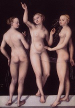 Lucas Cranach  - Bilder Gemälde - The Three Graces