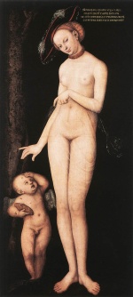 Lucas Cranach  - paintings - Venus and Cupid